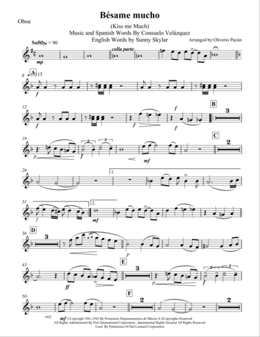 Besame Mucho (Kiss Me Much) Large Ensemble scores gallery preview page 3