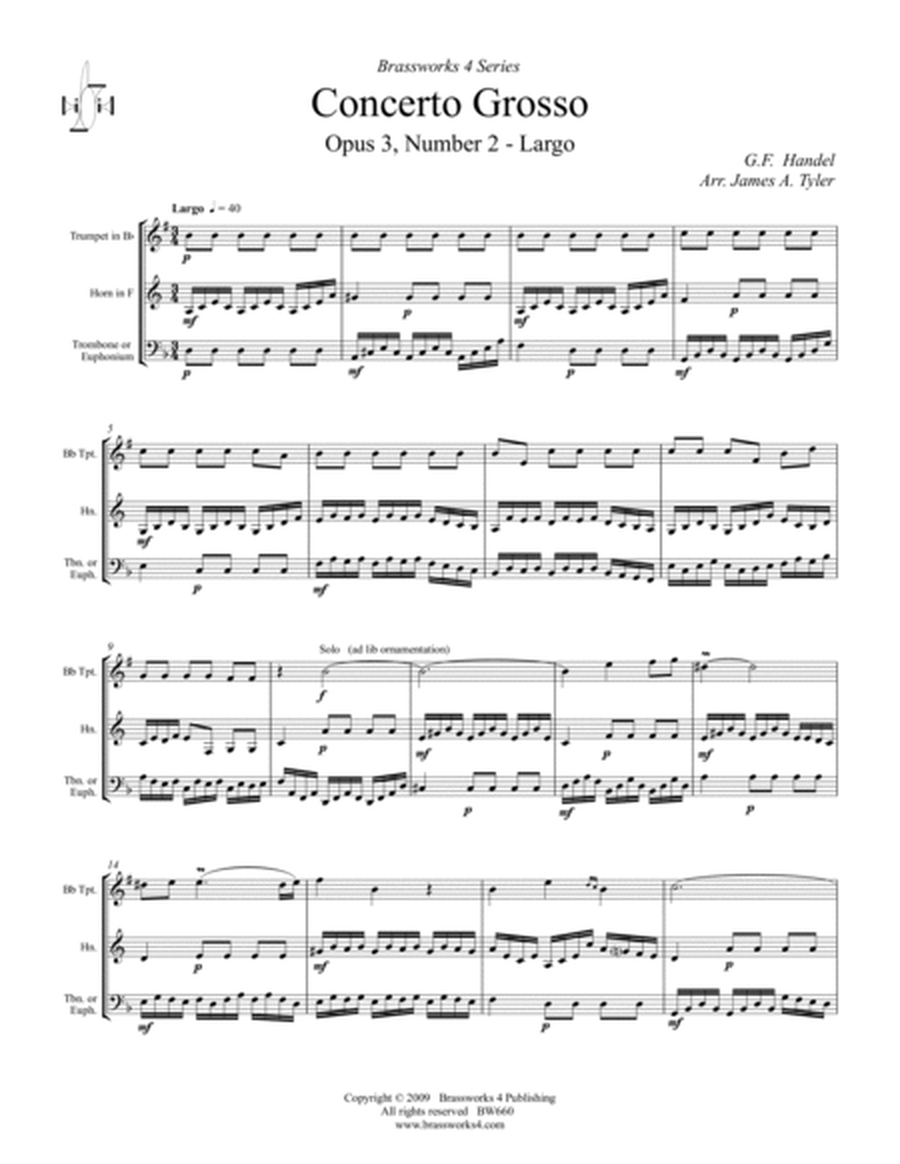 Concerto Grosso, Op. 3, No. 2 - Largo