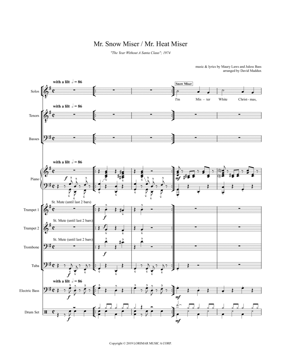 Snow Miser Small Ensemble scores gallery preview page 1