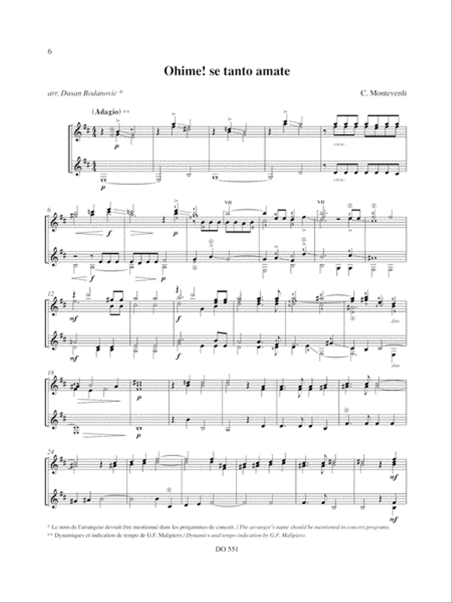 3 Madrigals Classical Guitar scores gallery preview page 6