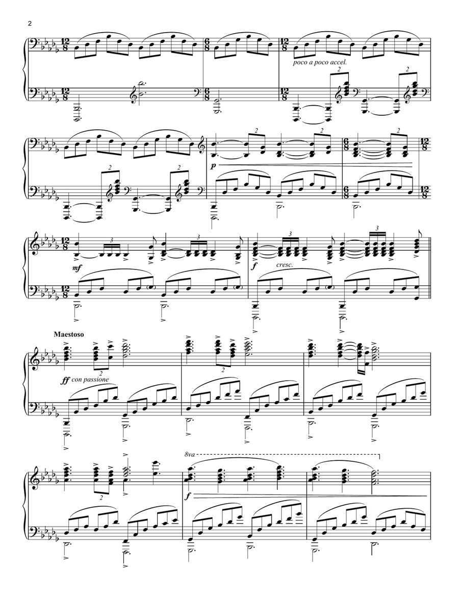 Sonata In Darkness (from The Batman) Piano Solo scores gallery preview page 2