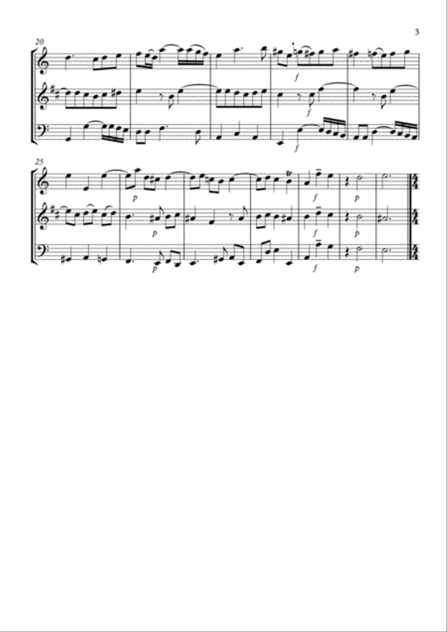 Trio Sonata No1 Woodwind Trio scores gallery preview page 3