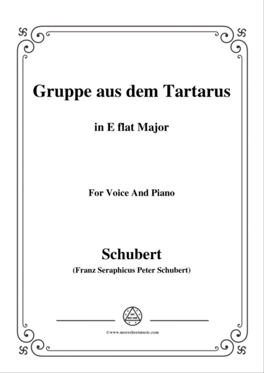 Schubert-Gruppe aus dem Tartarus,Op.24 No.1,in E flat Major,for Voice&Piano Voice scores gallery preview page 1