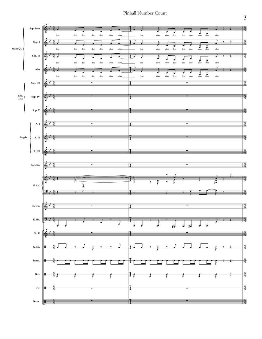 Pinball Number Count Small Ensemble scores gallery preview page 3