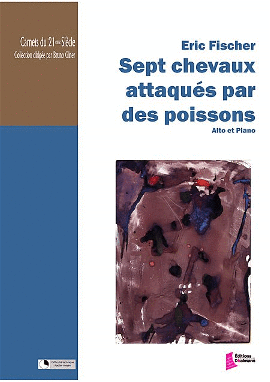 Sept chevaux attaqués par des poissons Piano scores gallery preview page 1