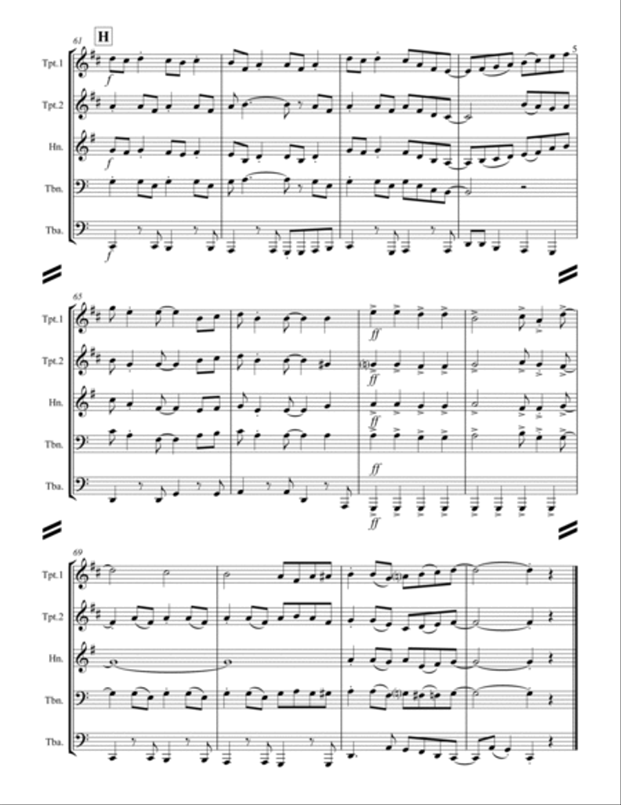 A Marshmallow World Brass Ensemble scores gallery preview page 6