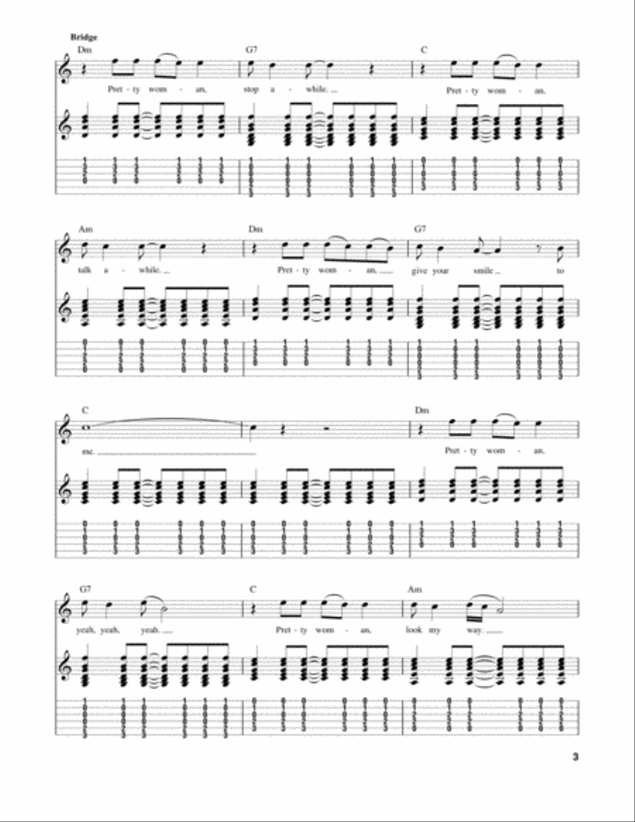 Oh, Pretty Woman Acoustic Guitar scores gallery preview page 3