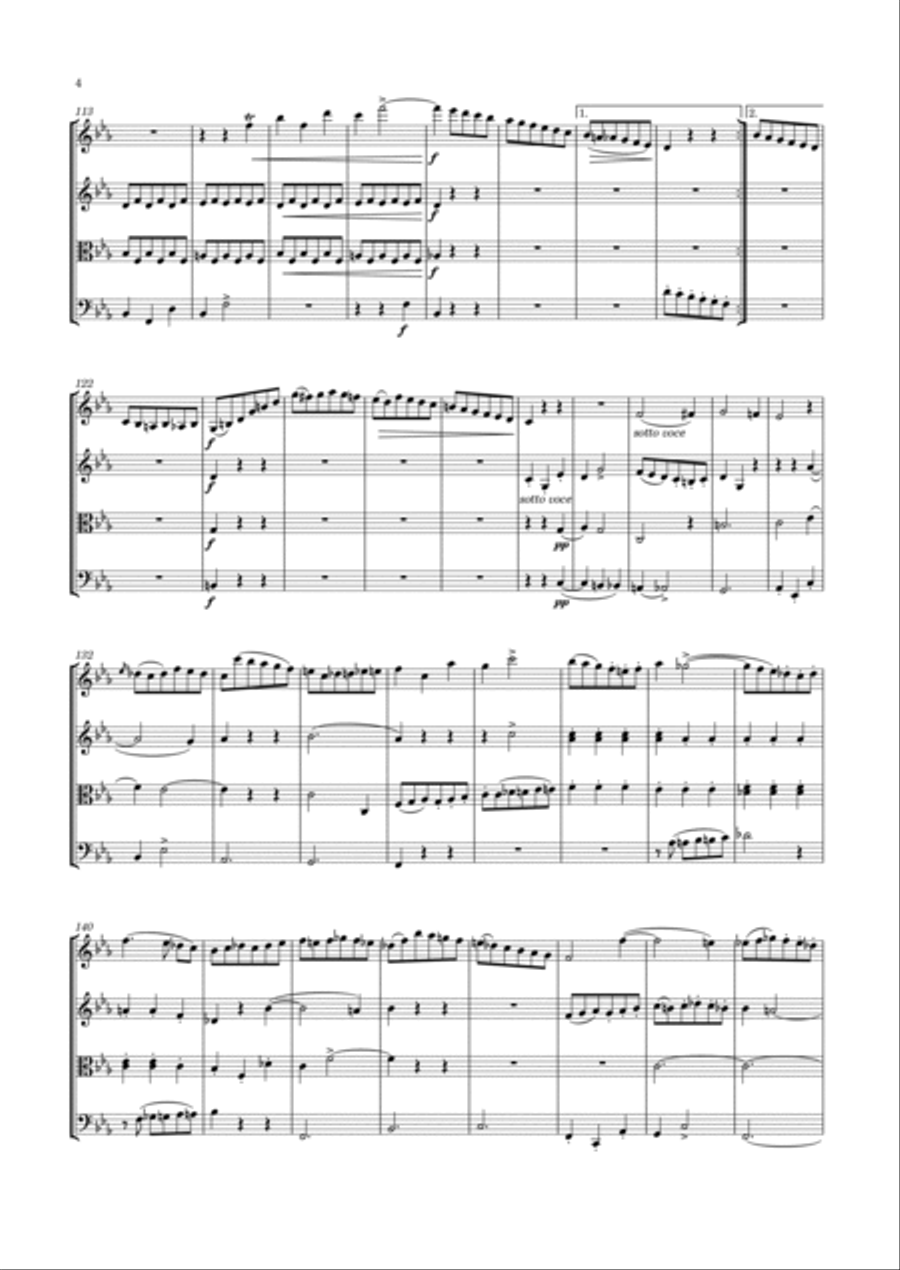 Onslow - String Quartet No.12 in E flat major, Op.10 No.3 String Quartet scores gallery preview page 5