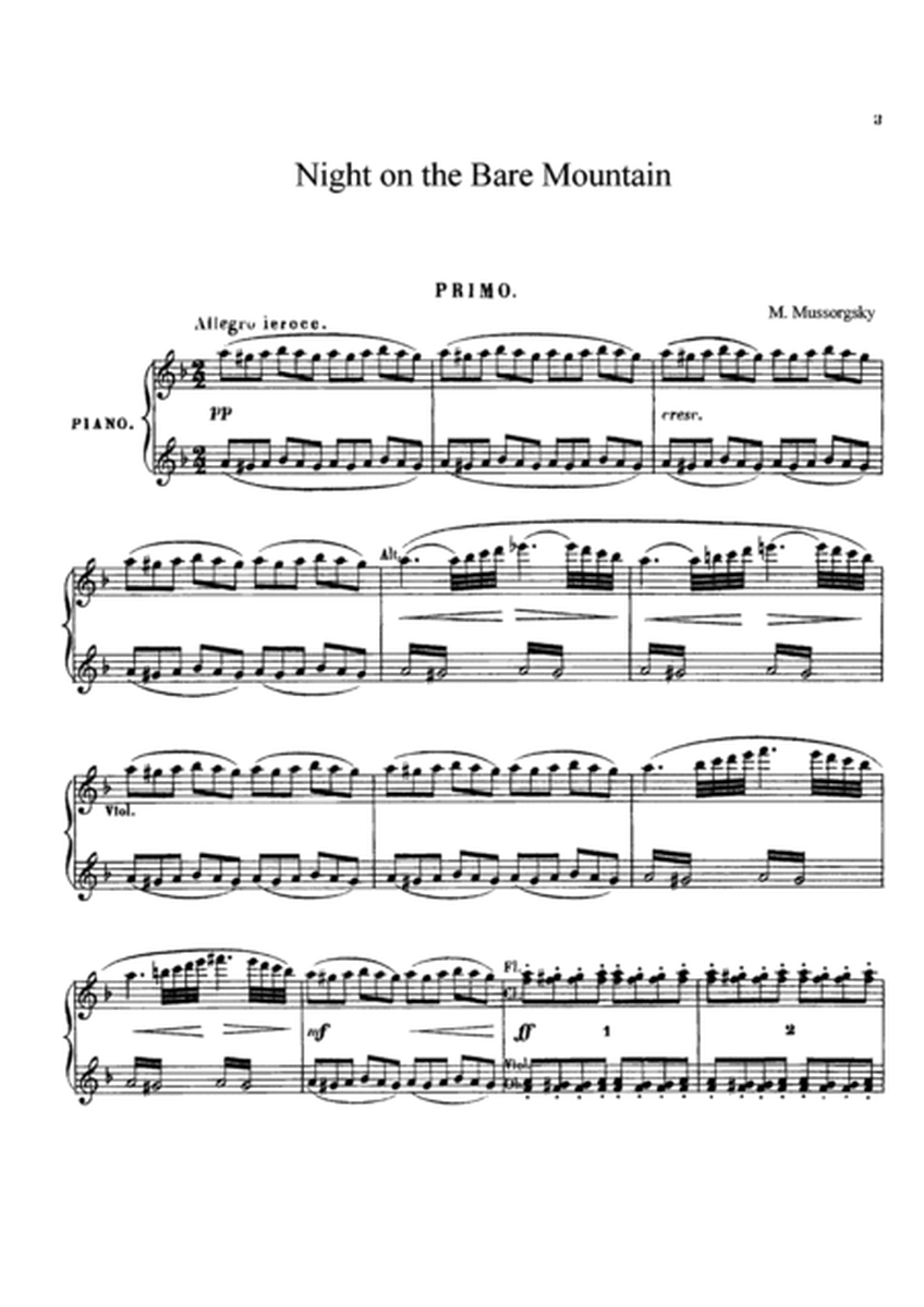 M                      ussorgsky Night on the Bare Mountain, for piano duet(1 piano, 4 hands), PM821