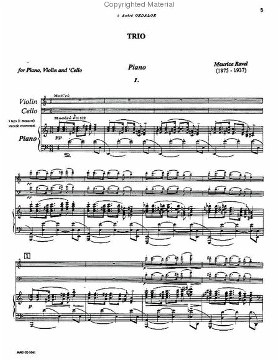 Ravel - The Piano Trio Piano Trio scores gallery preview page 2