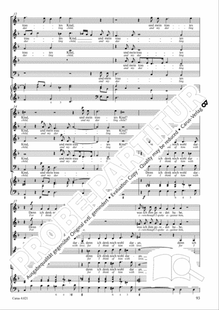 Schein: Israelsbrunnlein. Fontana d'Israel. Complete edition Choir scores gallery preview page 100