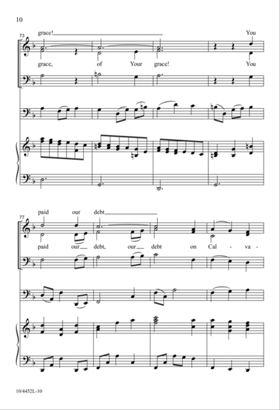 You Took Our Place 4-Part scores gallery preview page 11