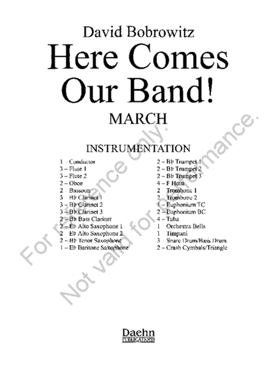Here Comes Our Band! March image number null