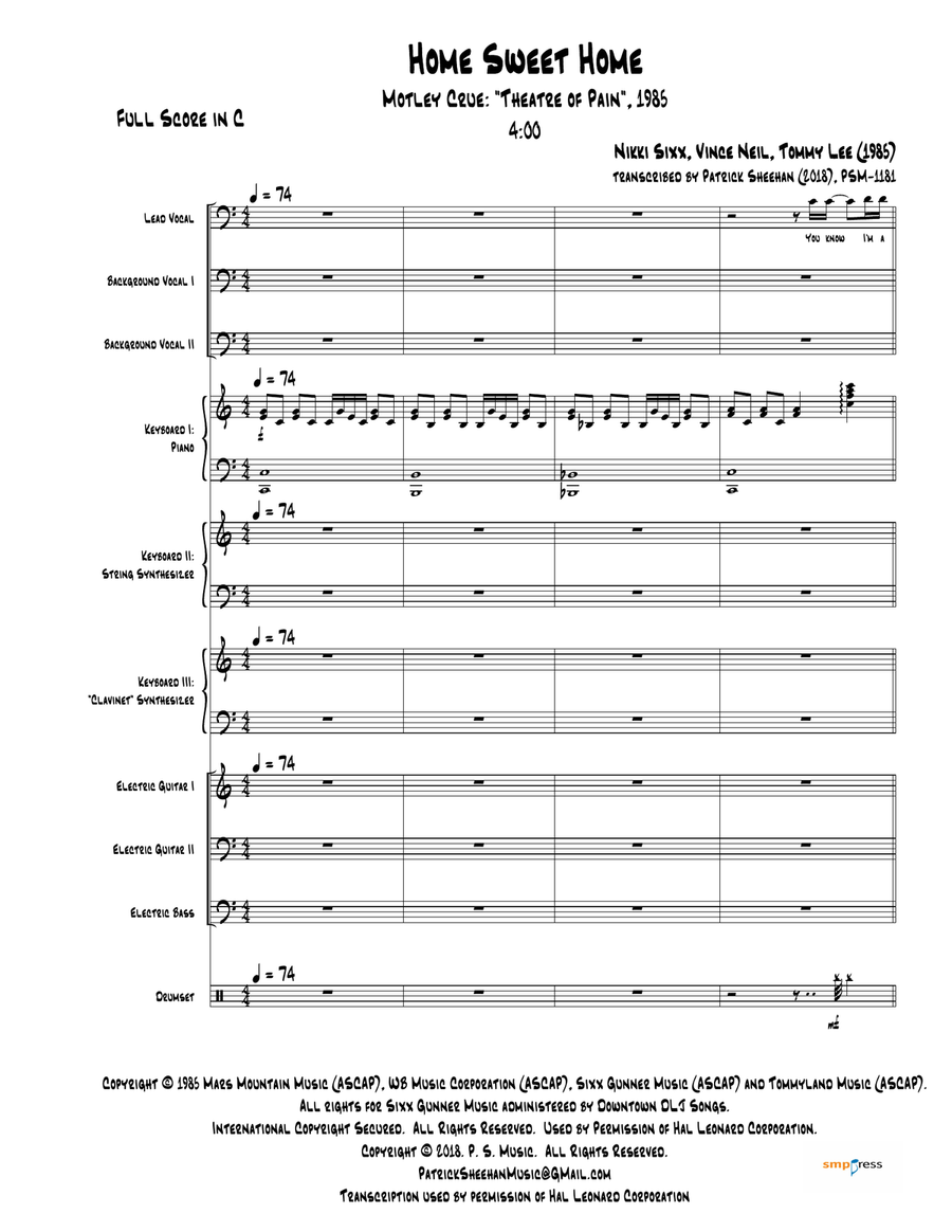Home Sweet Home Small Ensemble scores gallery preview page 1