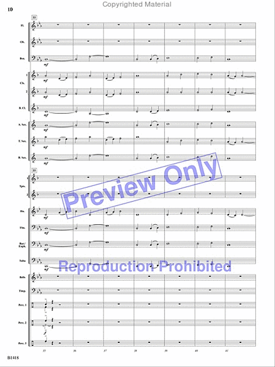 Along the Beaches of Normandy Concert Band scores gallery preview page 23