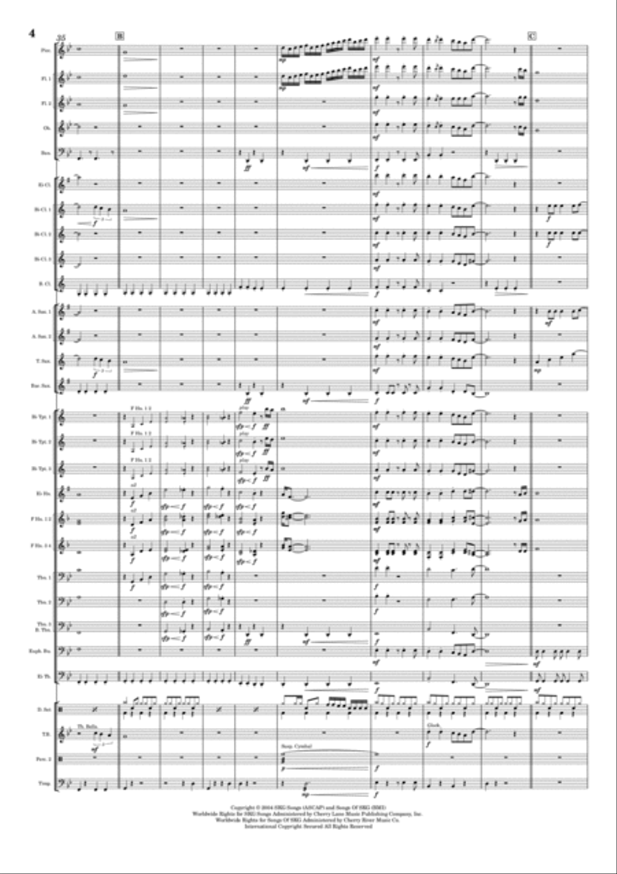 Fairy Godmother Song Concert Band scores gallery preview page 4