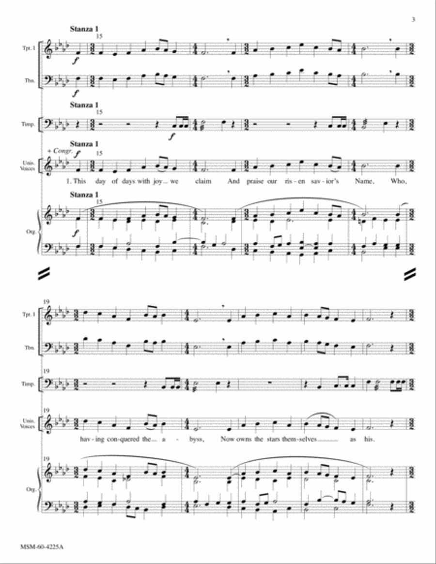This Day of Days with Joy We Claim (5 vs) Choir scores gallery preview page 3