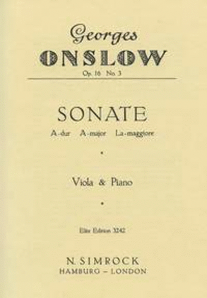 Book cover for Sonate 3 A Op.16