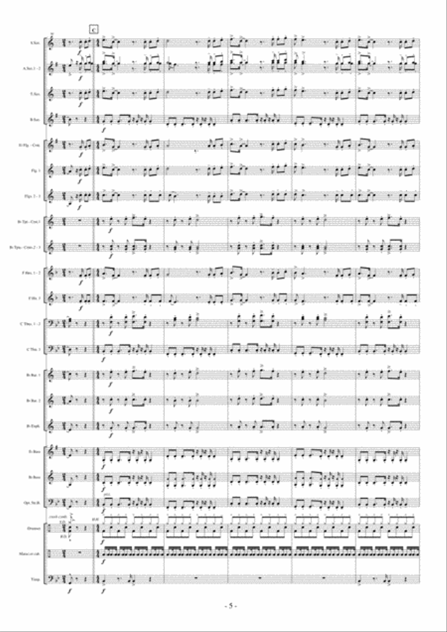 Verdammt Ich Lieb' Dich Fanfare Band scores gallery preview page 6