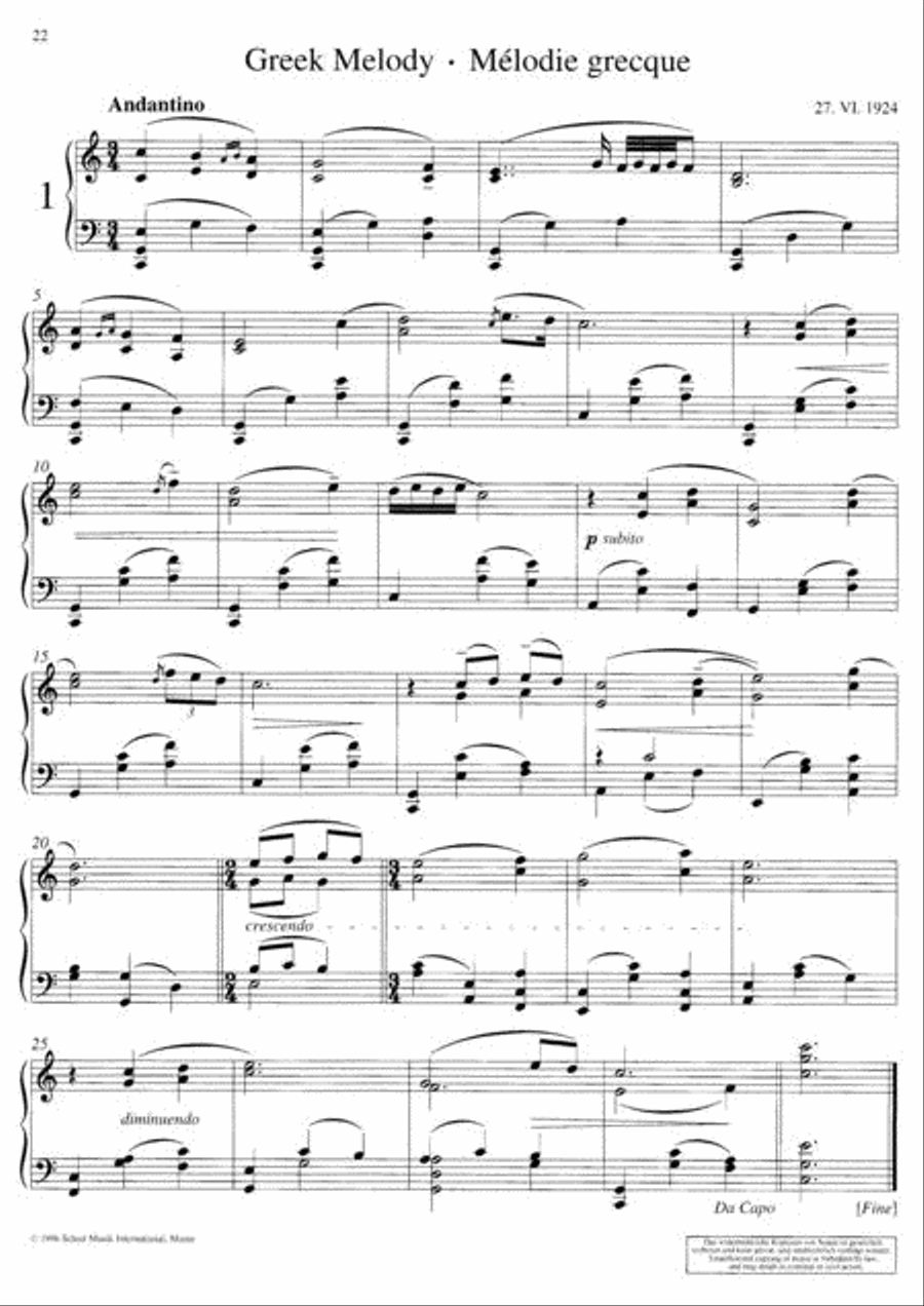 Music for the Piano Volume I Piano Solo scores gallery preview page 4