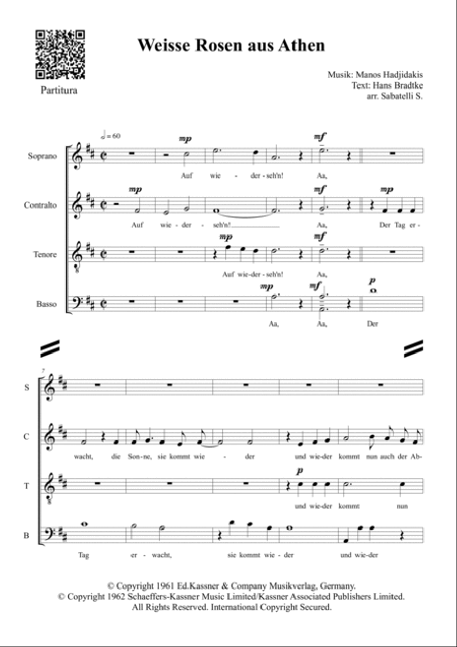 The White Rose Of Athens 4-Part scores gallery preview page 2