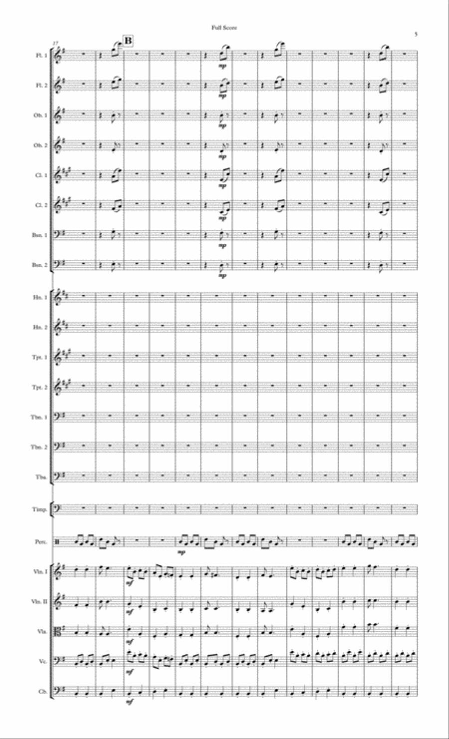 North Wind Overture for Orchestra Chamber Orchestra scores gallery preview page 5