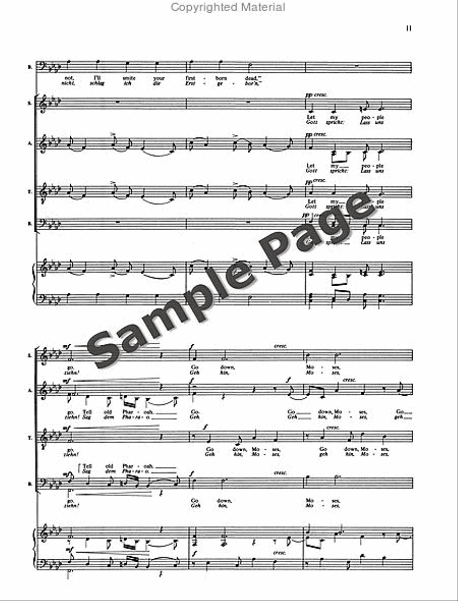 5 Negro Spirituals SSAATTBB scores gallery preview page 14