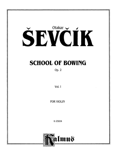 School of Bowing, Op. 2, Volume 1