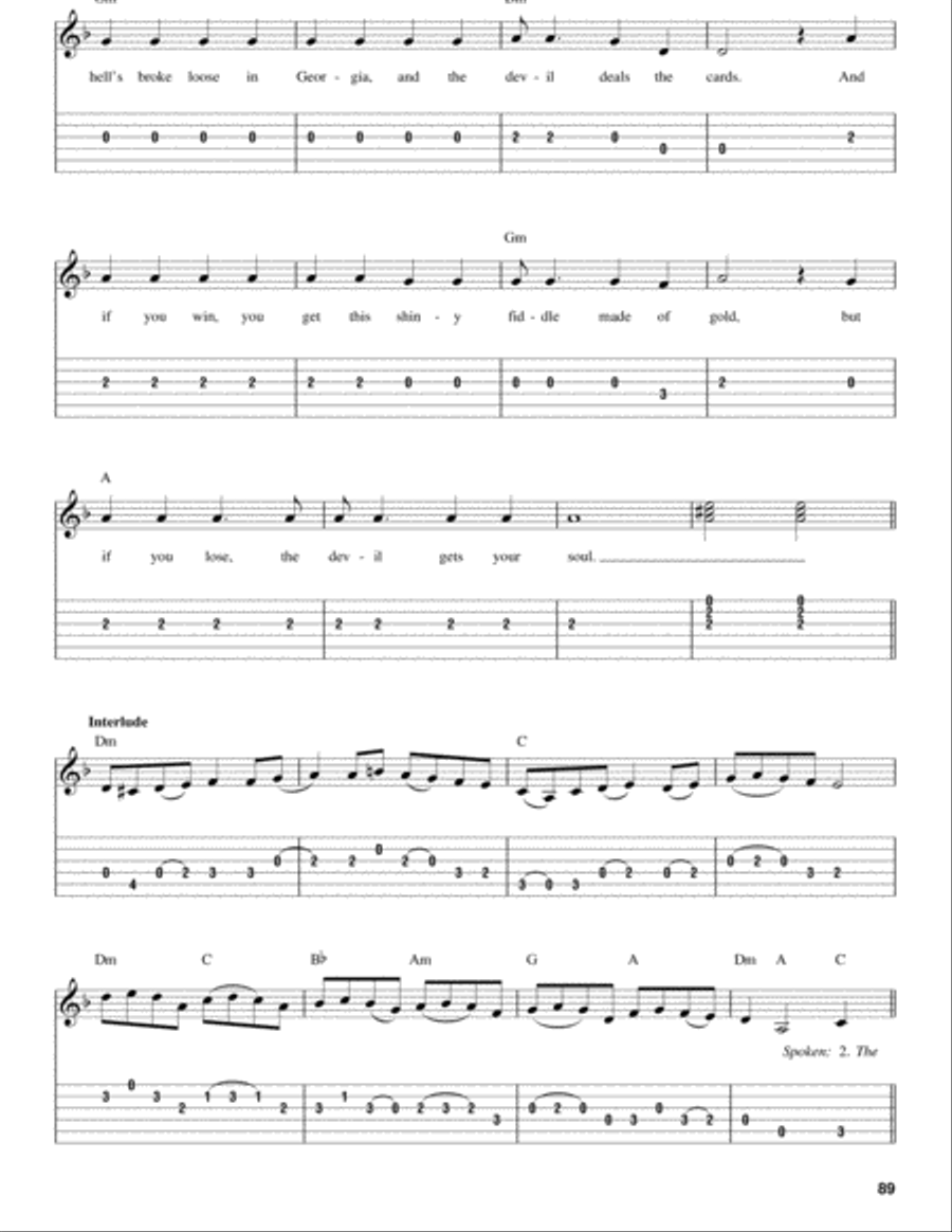 The Devil Went Down To Georgia Acoustic Guitar scores gallery preview page 4