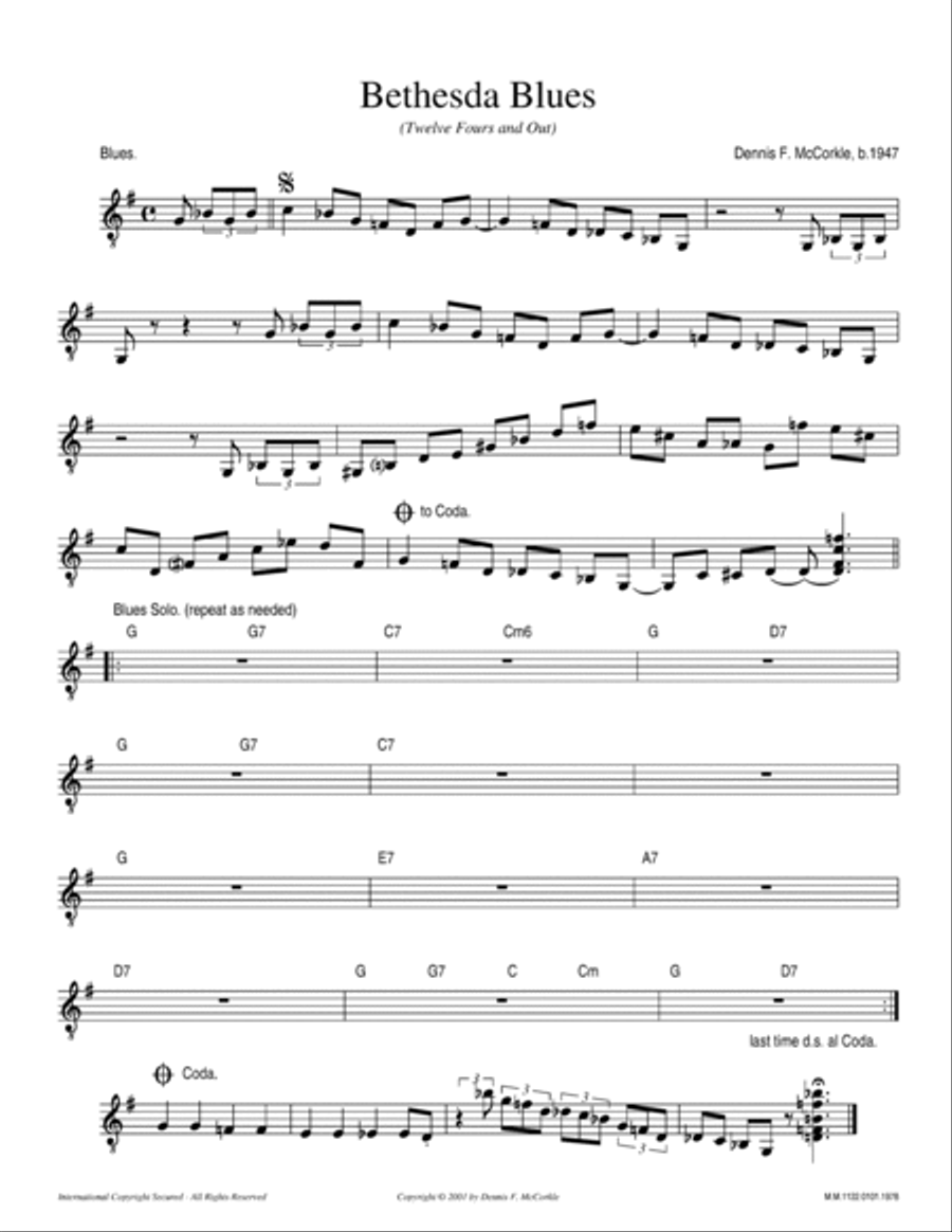 Bethesda Blues Small Ensemble scores gallery preview page 2