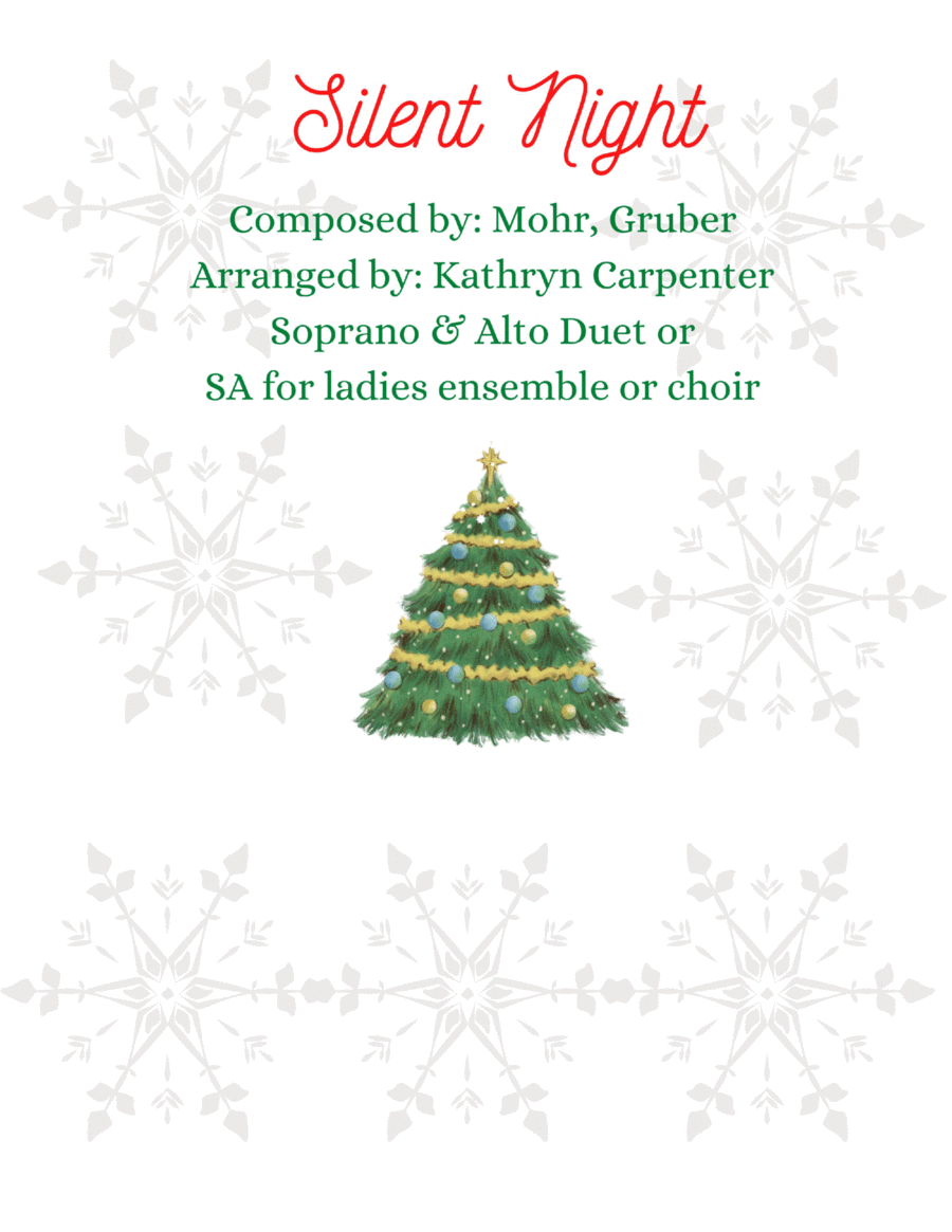 Silent Night (Duet or Ladies Ensemble, SA) SA scores gallery preview page 1