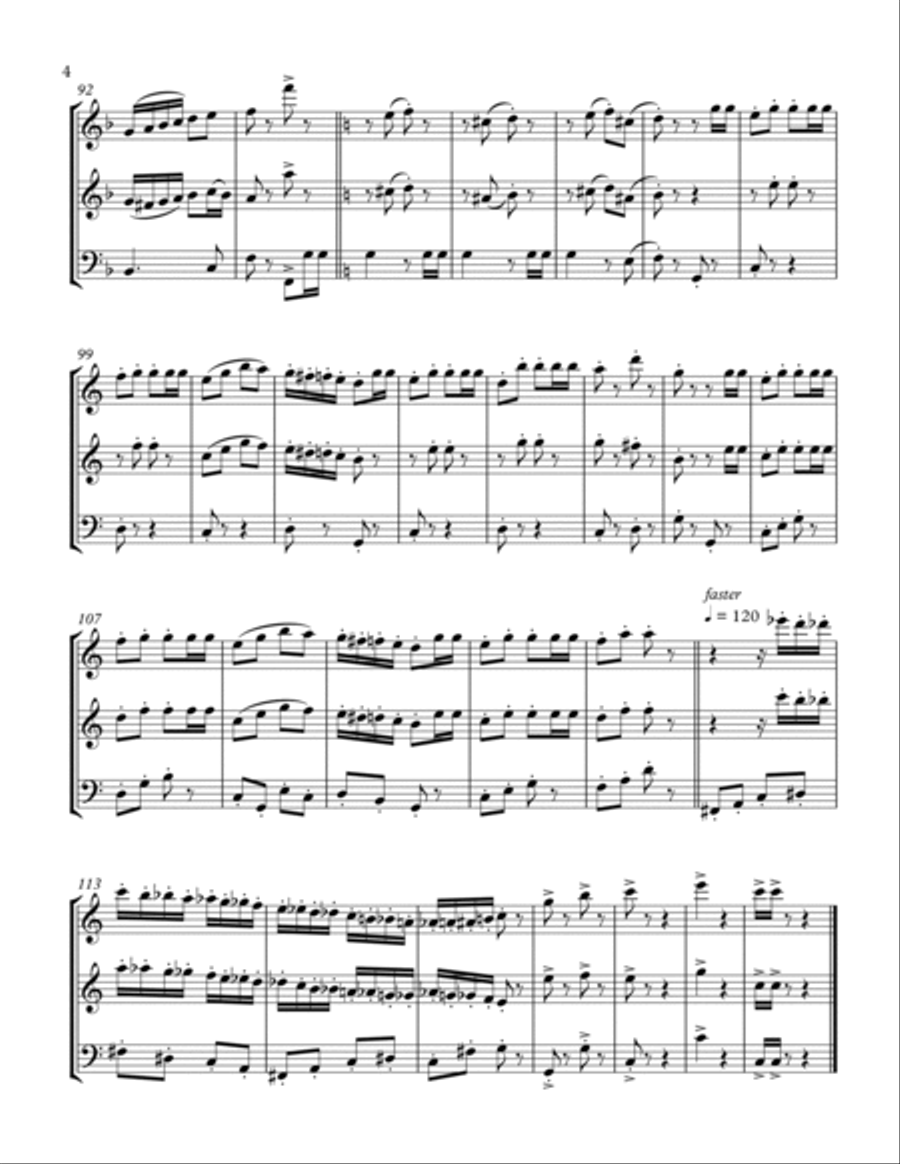 Parade of the Wooden Soldiers Woodwind Trio scores gallery preview page 4