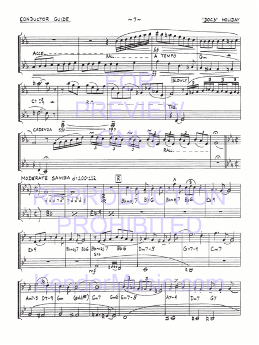 Doc's Holiday Jazz Ensemble scores gallery preview page 8