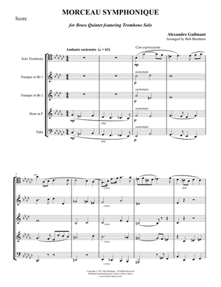 Morceau Symphonique for Brass Quintet featuring Solo Trombone