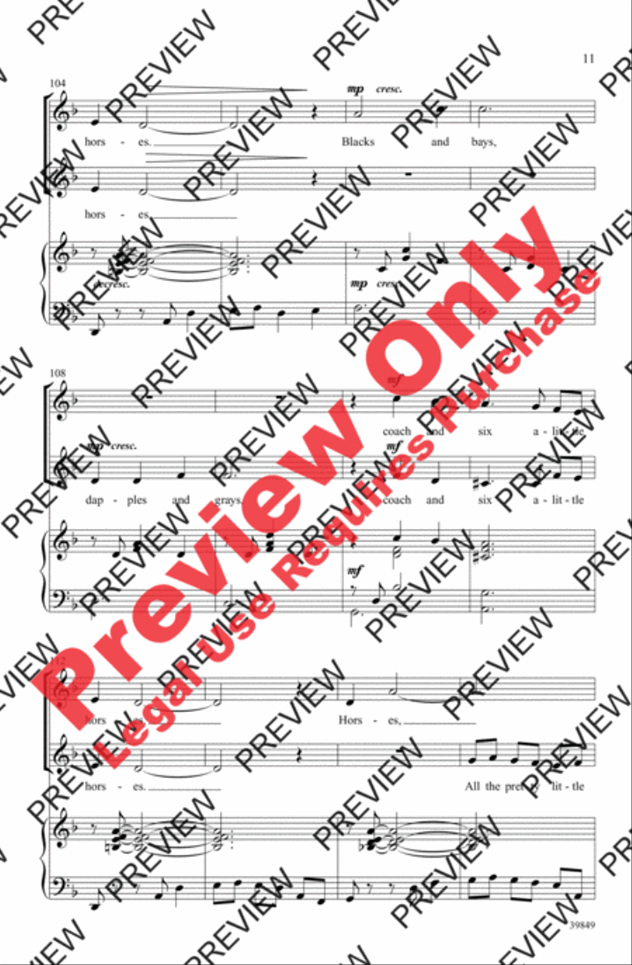 All the Pretty Little Horses 2-Part scores gallery preview page 11