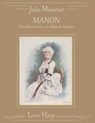 Book cover for Manon: Introduction Act 2 et Adieu de Manon - for Lever Harp