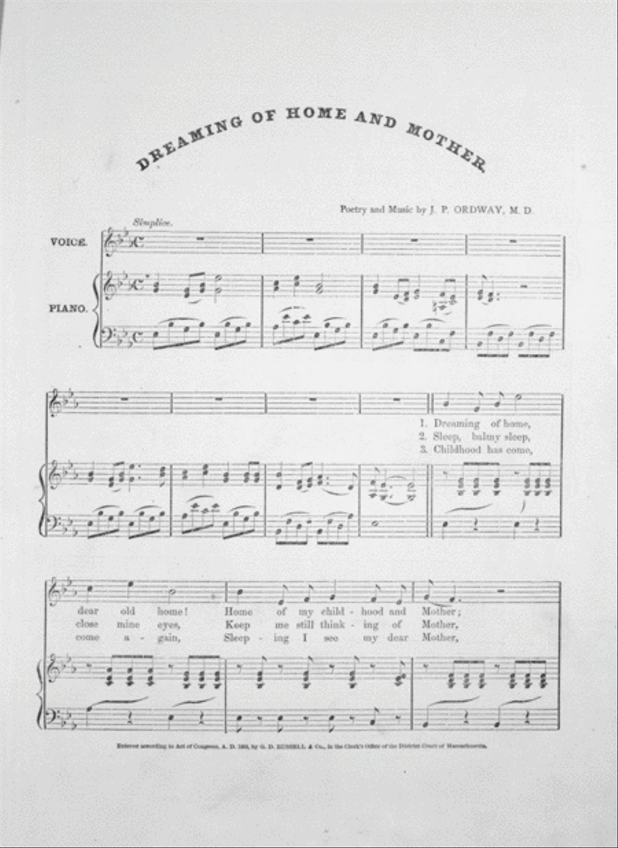 Dreaming of Home & Mother. Song and Chorus Choir scores gallery preview page 2
