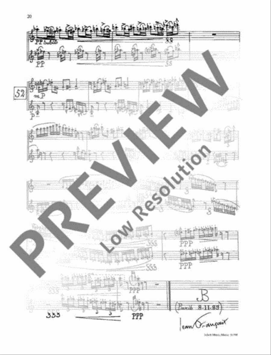 Le colloque des deux perruches Flute scores gallery preview page 21