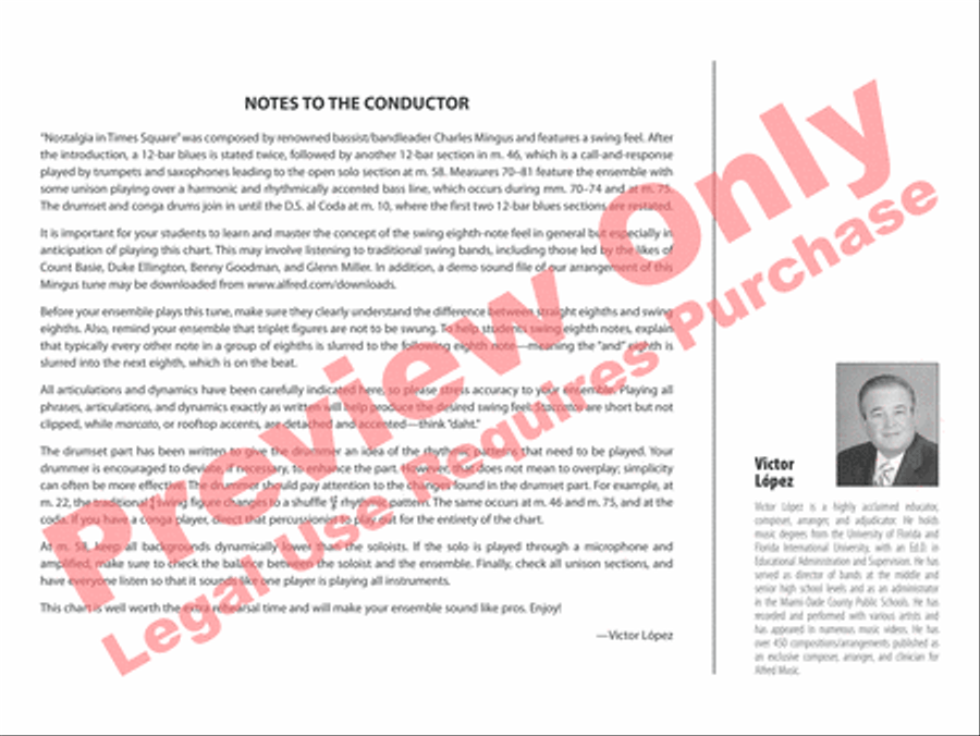 Nostalgia in Times Square Jazz Ensemble scores gallery preview page 3