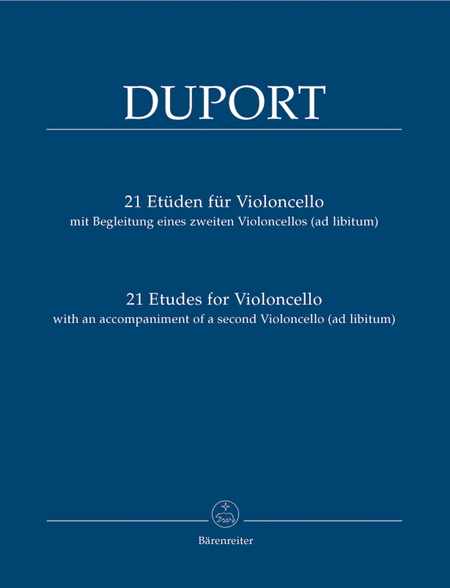 Jean-Louis Duport: 21 Etudes for Violoncello with an accompaniment of a second Violoncello ad libitum