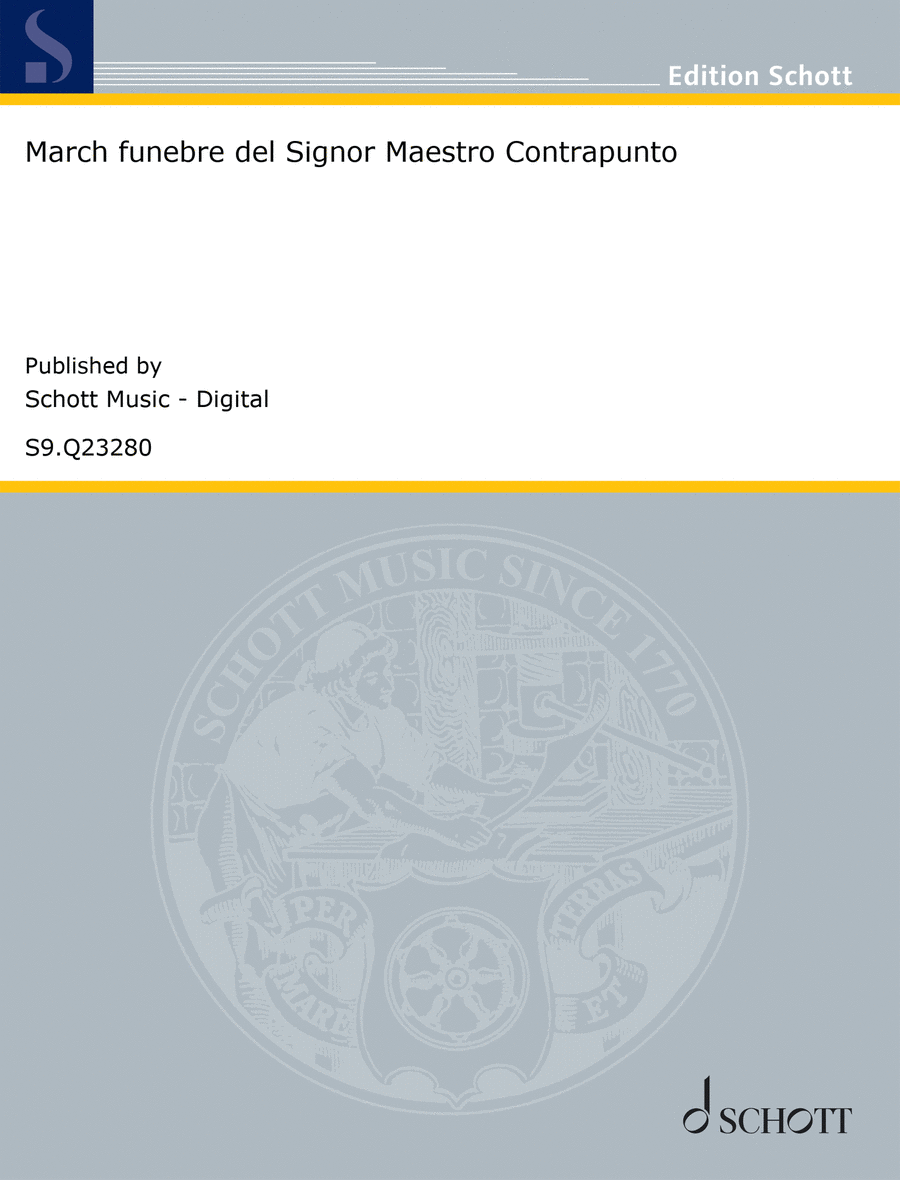 March funèbre del Signor Maestro Contrapunto Piano Solo scores gallery preview page 1