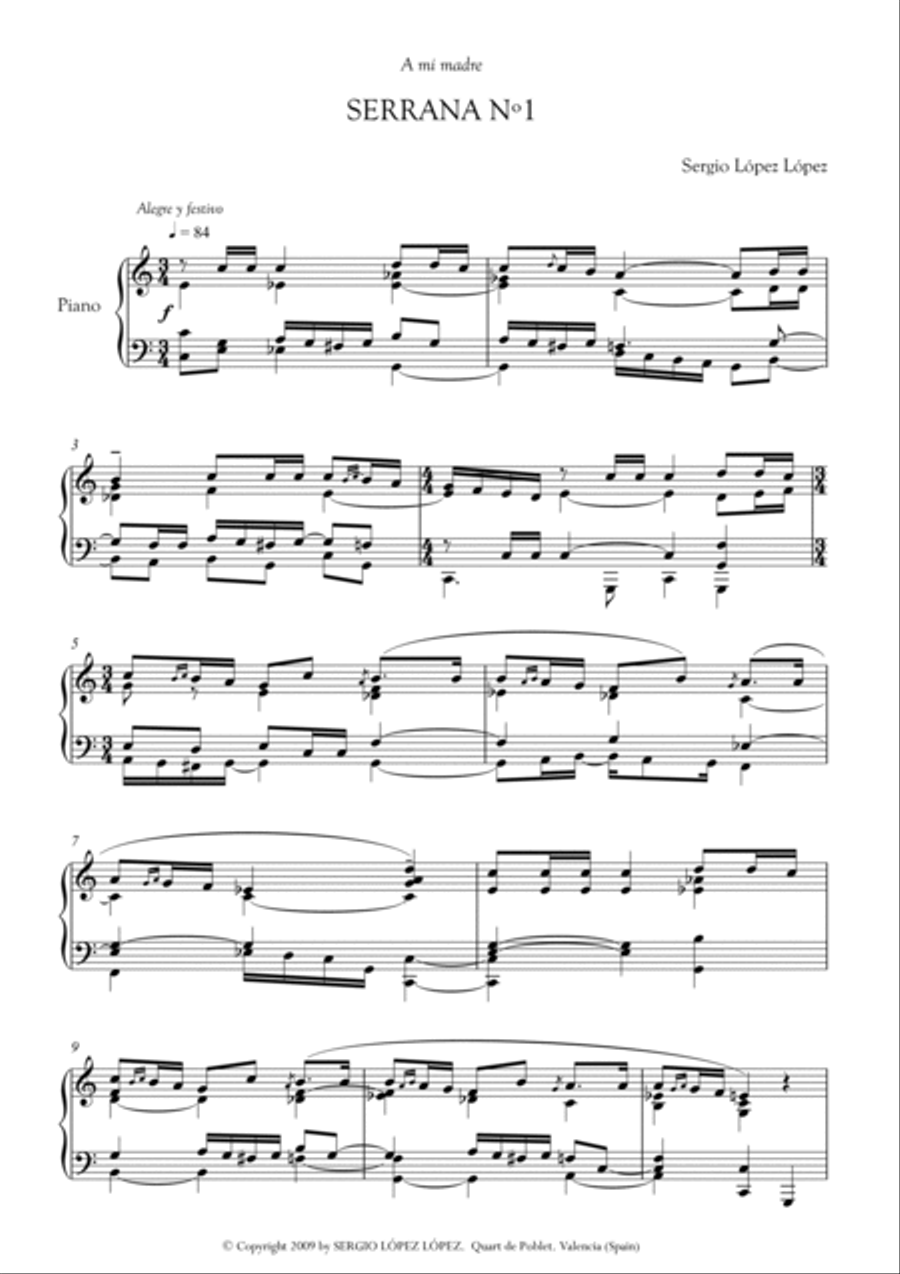 Cinco Serranas Piano Solo scores gallery preview page 2