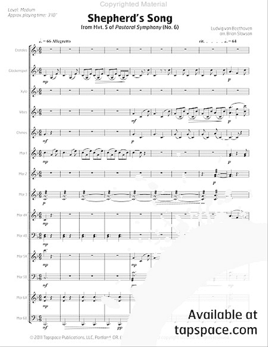 Shepherd's Song Percussion Ensemble scores gallery preview page 5