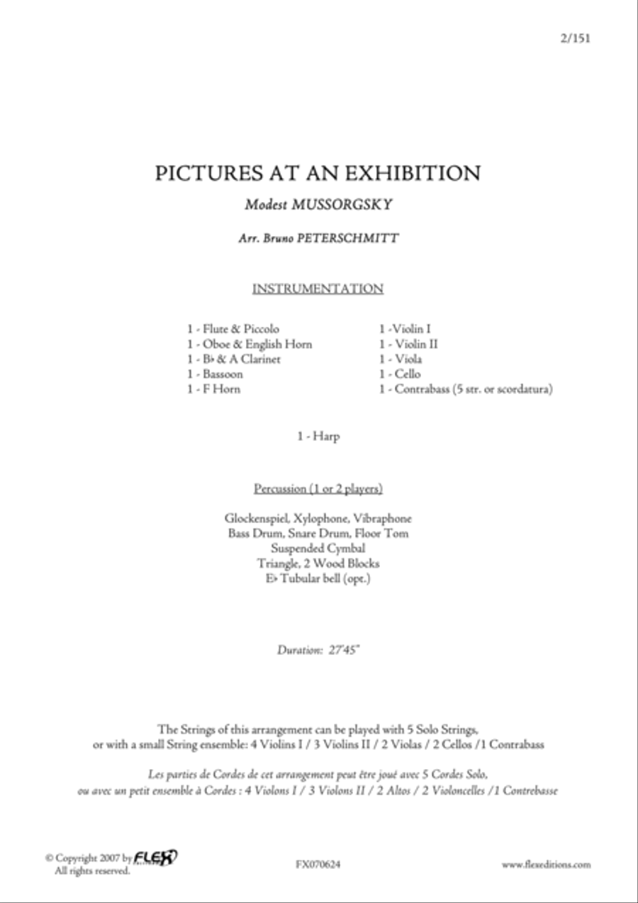 Pictures at an Exhibition Orchestra scores gallery preview page 2