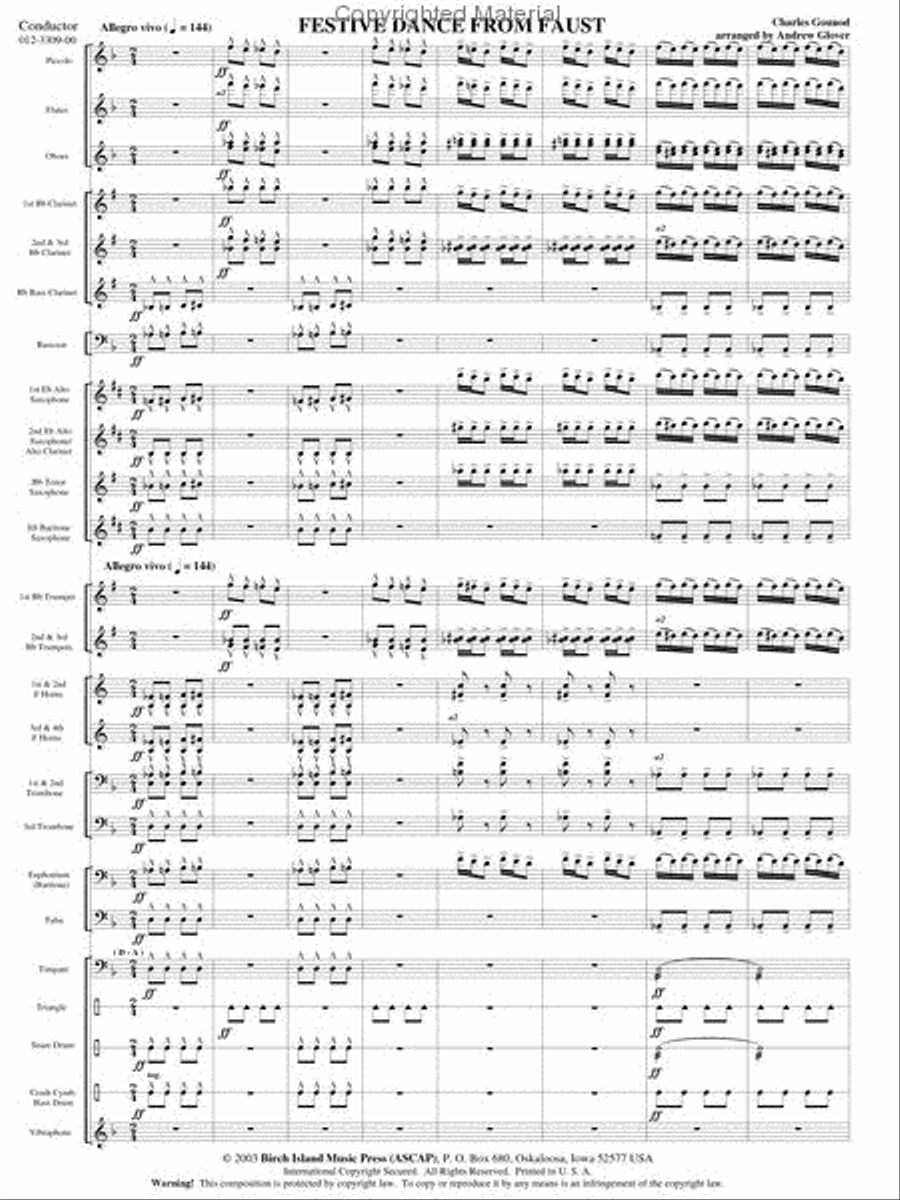 Festive Dance from Faust Concert Band scores gallery preview page 2