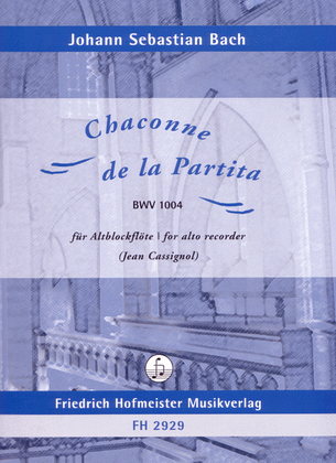 Book cover for Chaconne de la Partita, BWV 1004