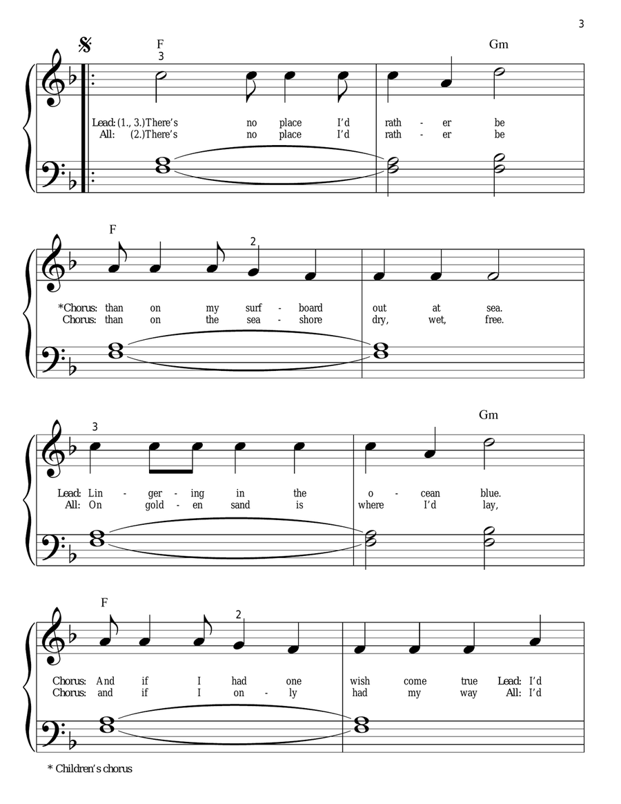 Hawaiian Roller Coaster Ride (from Lilo & Stitch) Easy Piano scores gallery preview page 3