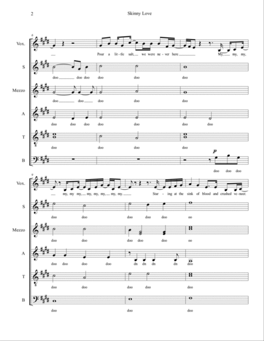 Skinny Love Skinny Love Divisi scores gallery preview page 2