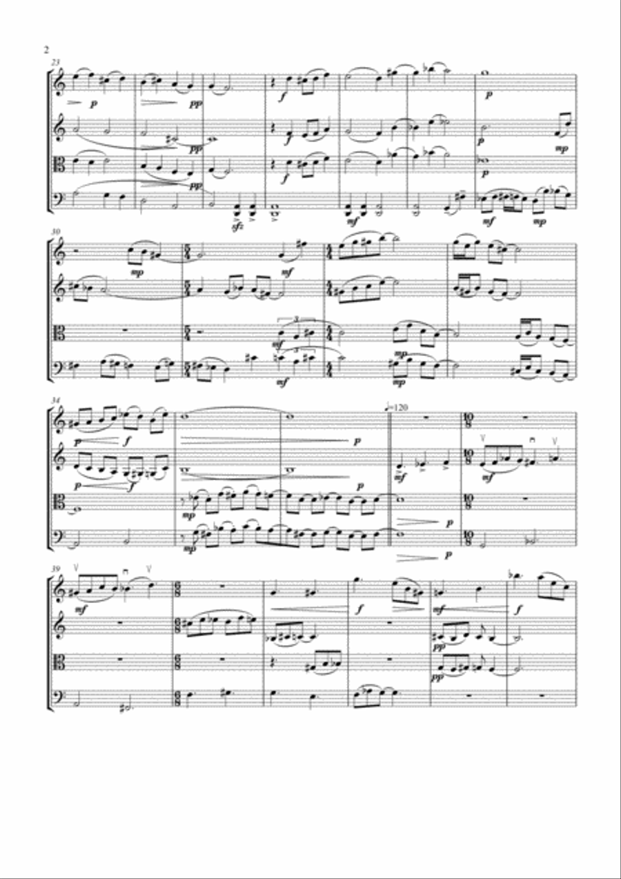 String Quartet No. 2 String Quartet scores gallery preview page 2