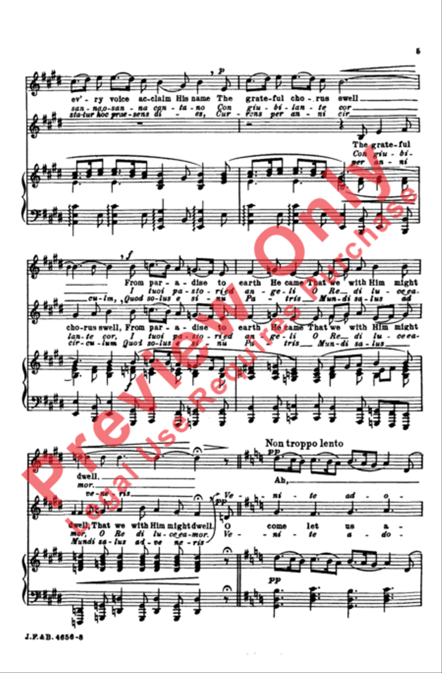 Gesu Bambino (The Infant Jesus) 2-Part scores gallery preview page 6